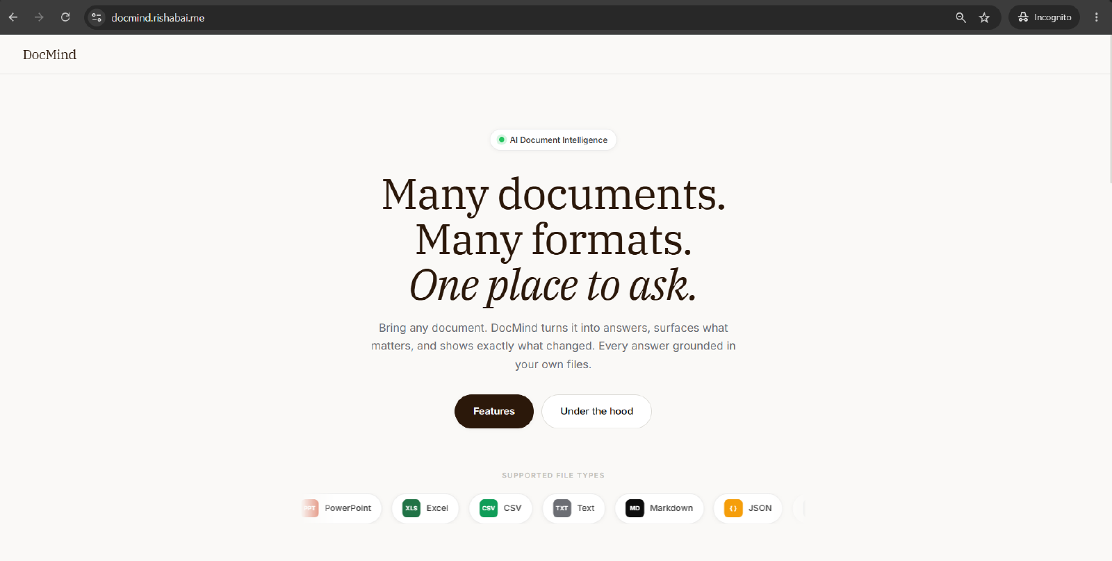 DocMind screenshot 1