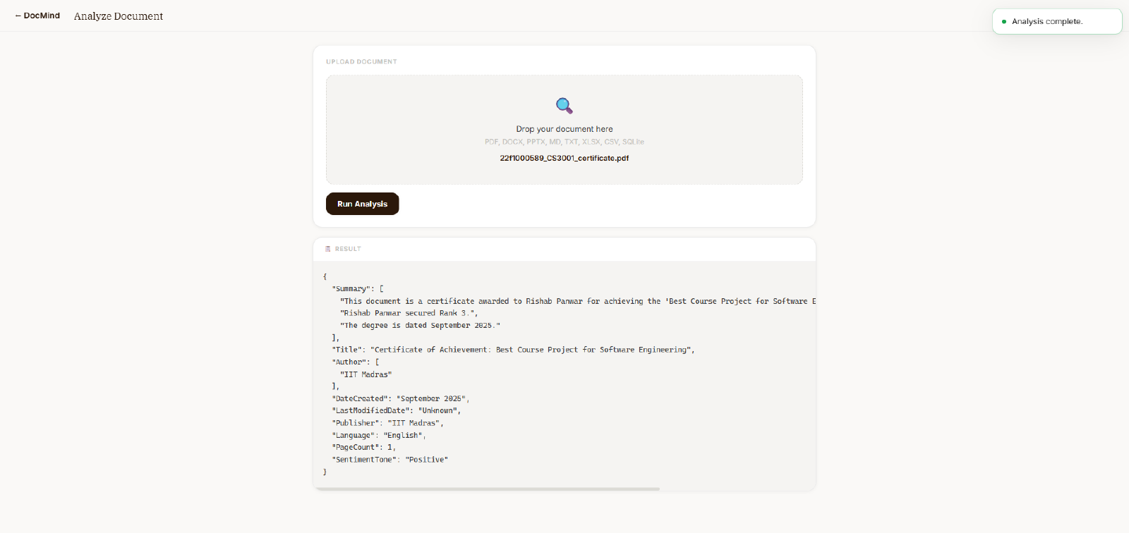 DocMind screenshot 8